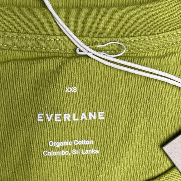 Everlane Box Cut Tee Womens XXS Green Organic Classiccore Elevated Basic Casual - Picture 7 of 9